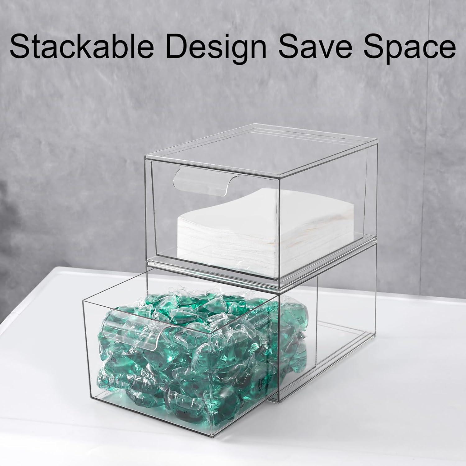 Contenedor apilable VOTLEVT para cápsulas de lavandería - 2 paquetes