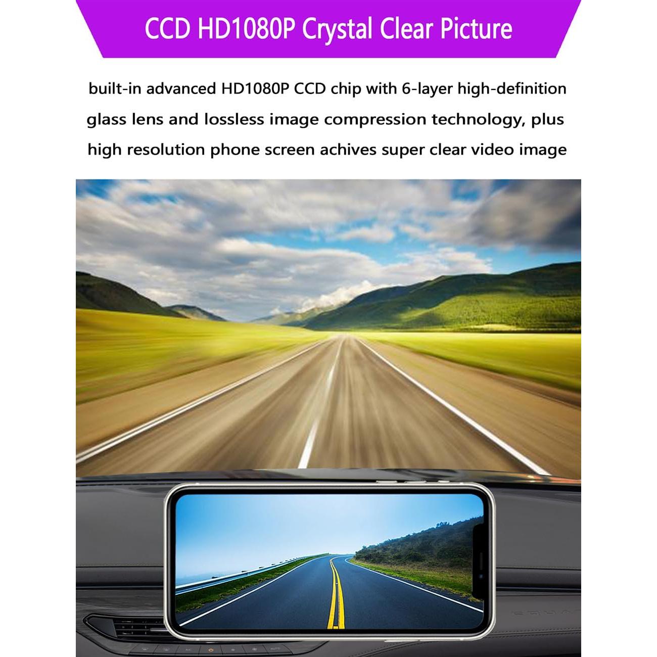 Cámara de Respaldo WiFi HMSp 1080P Impermeable para Vehículos