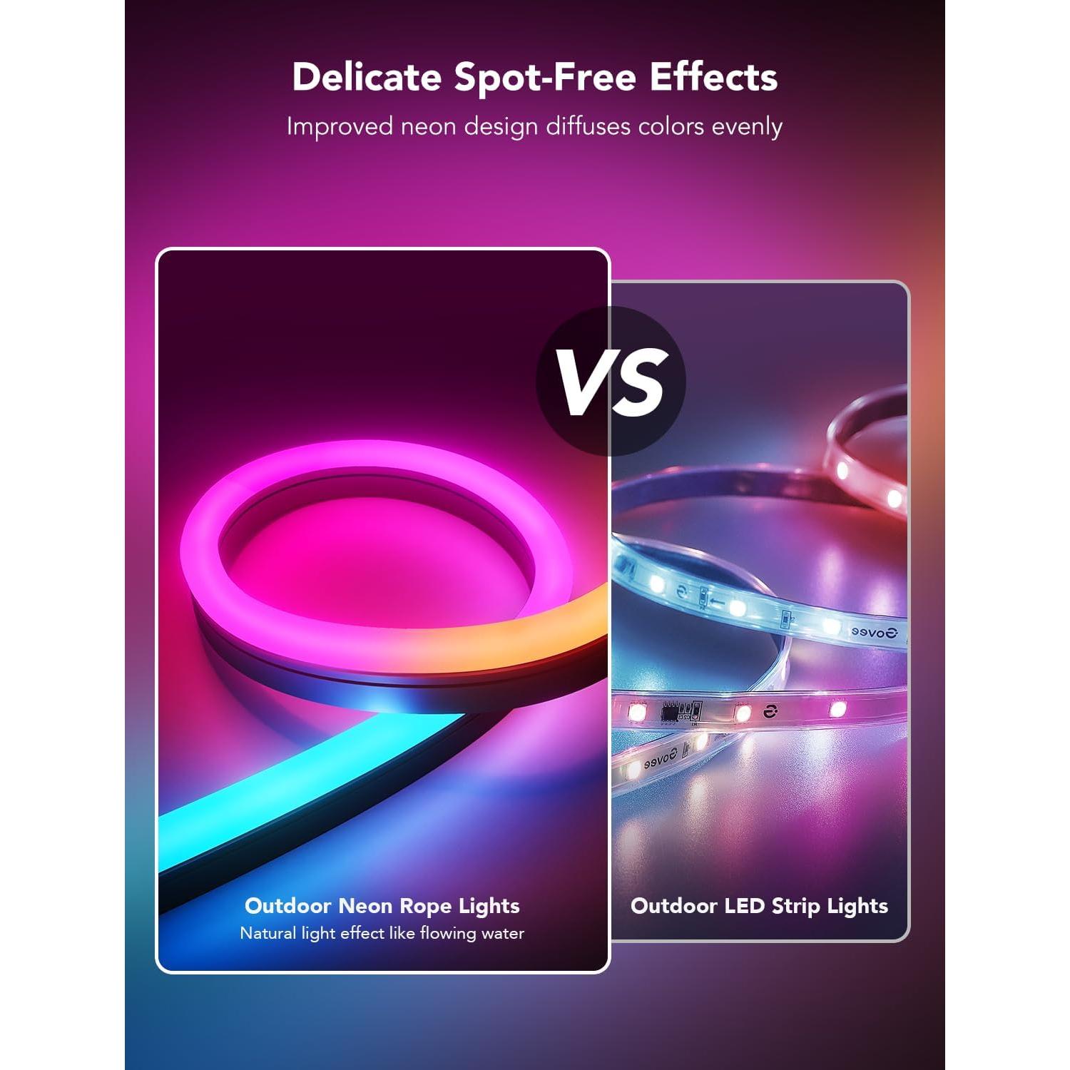 Luces de Cuerda Neón Govee 10m RGBIC IP67 para Exterior