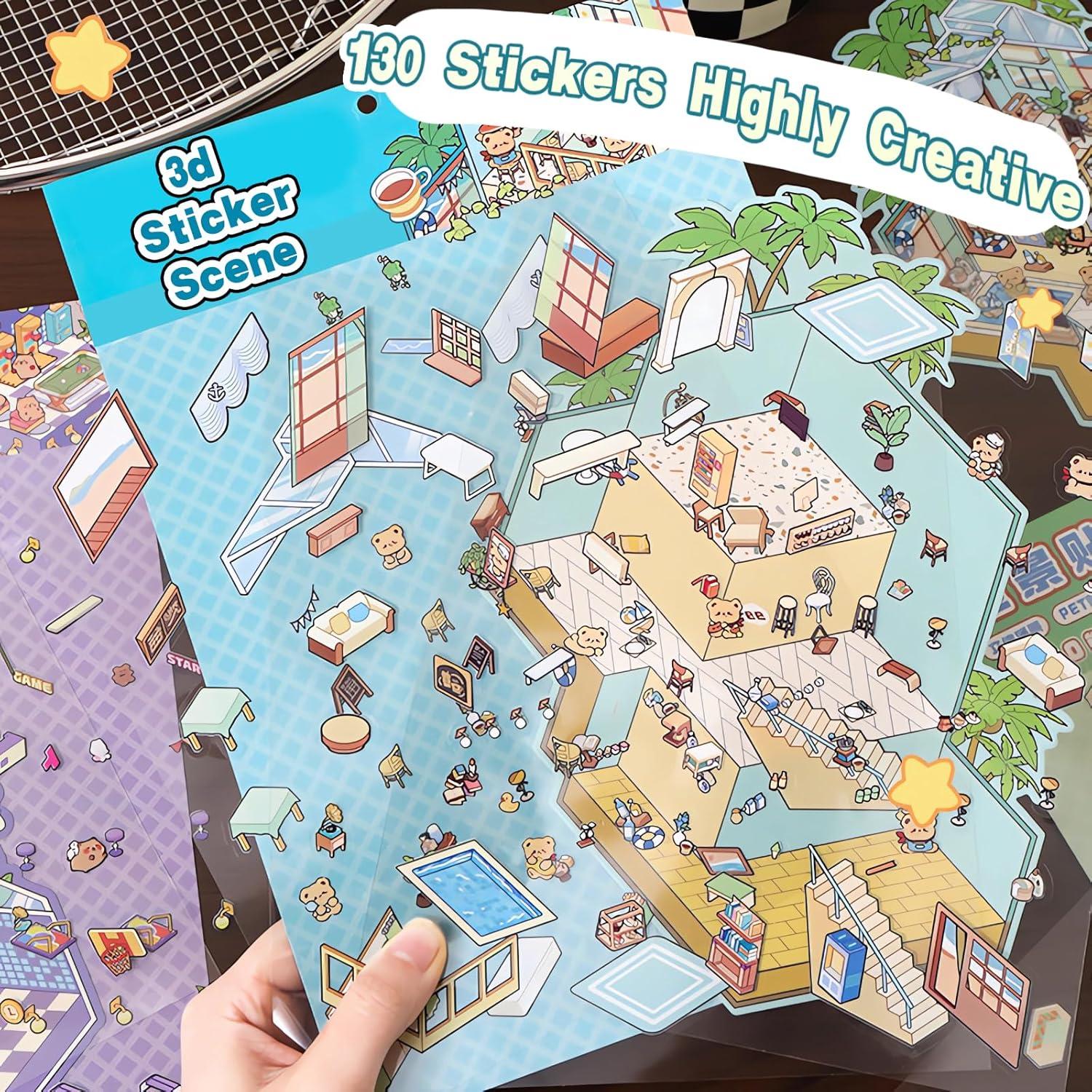 Set de Pegatinas 3D DIY MHBEW - Escenas Creativas para Niños y Adultos