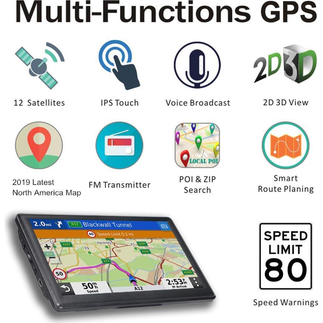 Navegador GPS OHREX N700 7" para Camiones y RV con Mapas 2025