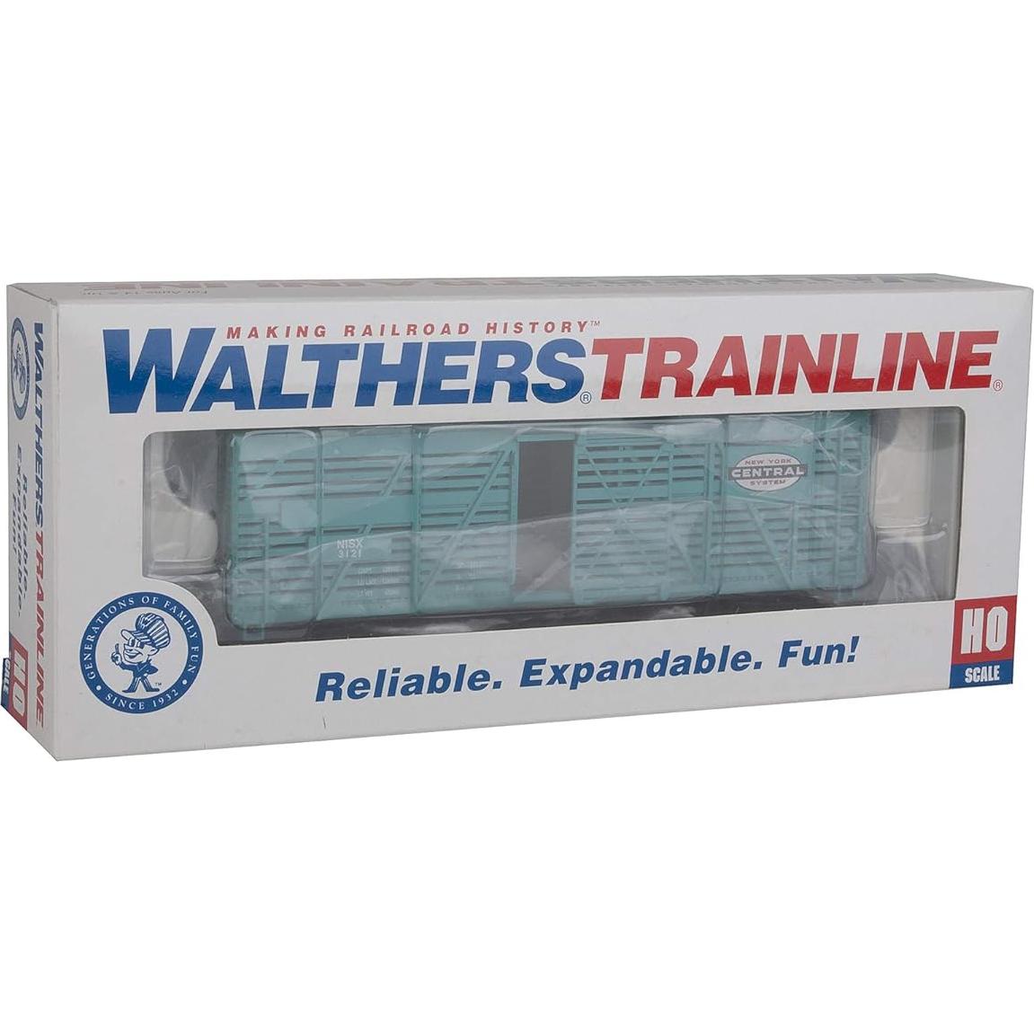 Vagón de Ganado Walthers HO Nueva York Central 40' Verde Jade