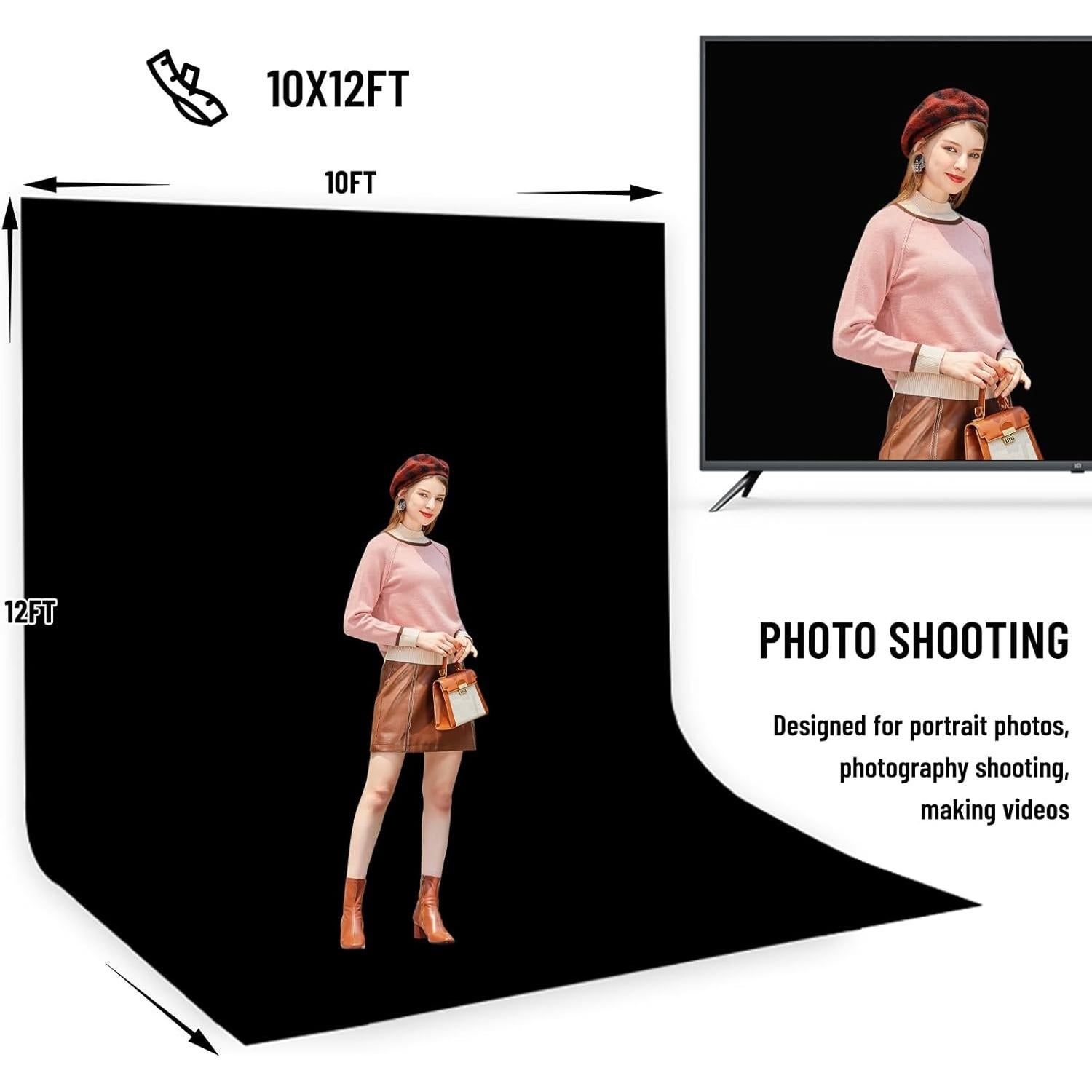 Kit de Soporte de Fondo Fotográfico BEIYANG 2.6-2.6m Ajustable