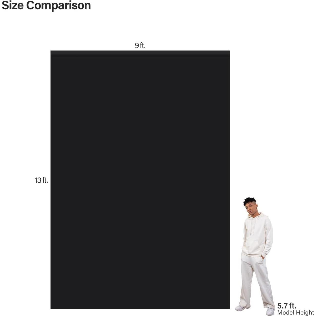 Fondo Fotográfico Negro LimoStudio 2.74 x 3.96 m AGG3448