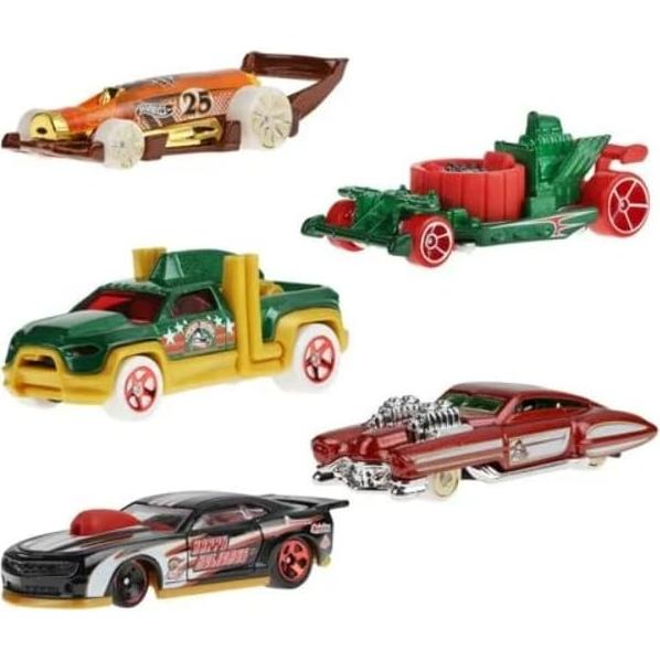 Hot Wheels 2024 Set Coleccionable 5 Coches Diecast Navideños 1:64