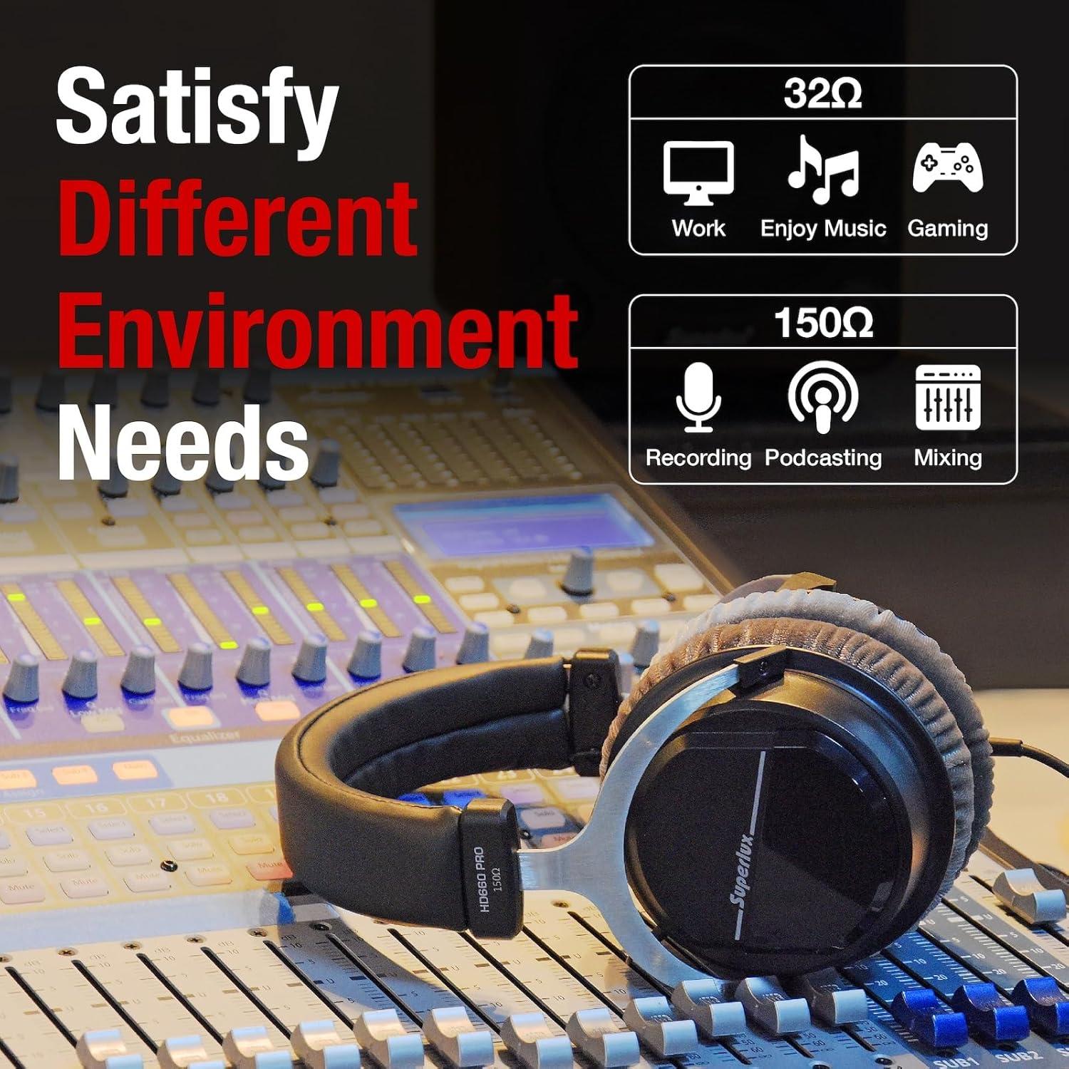 Auriculares Superlux HD660PRO 32 Ohmios Cerrados Profesionales