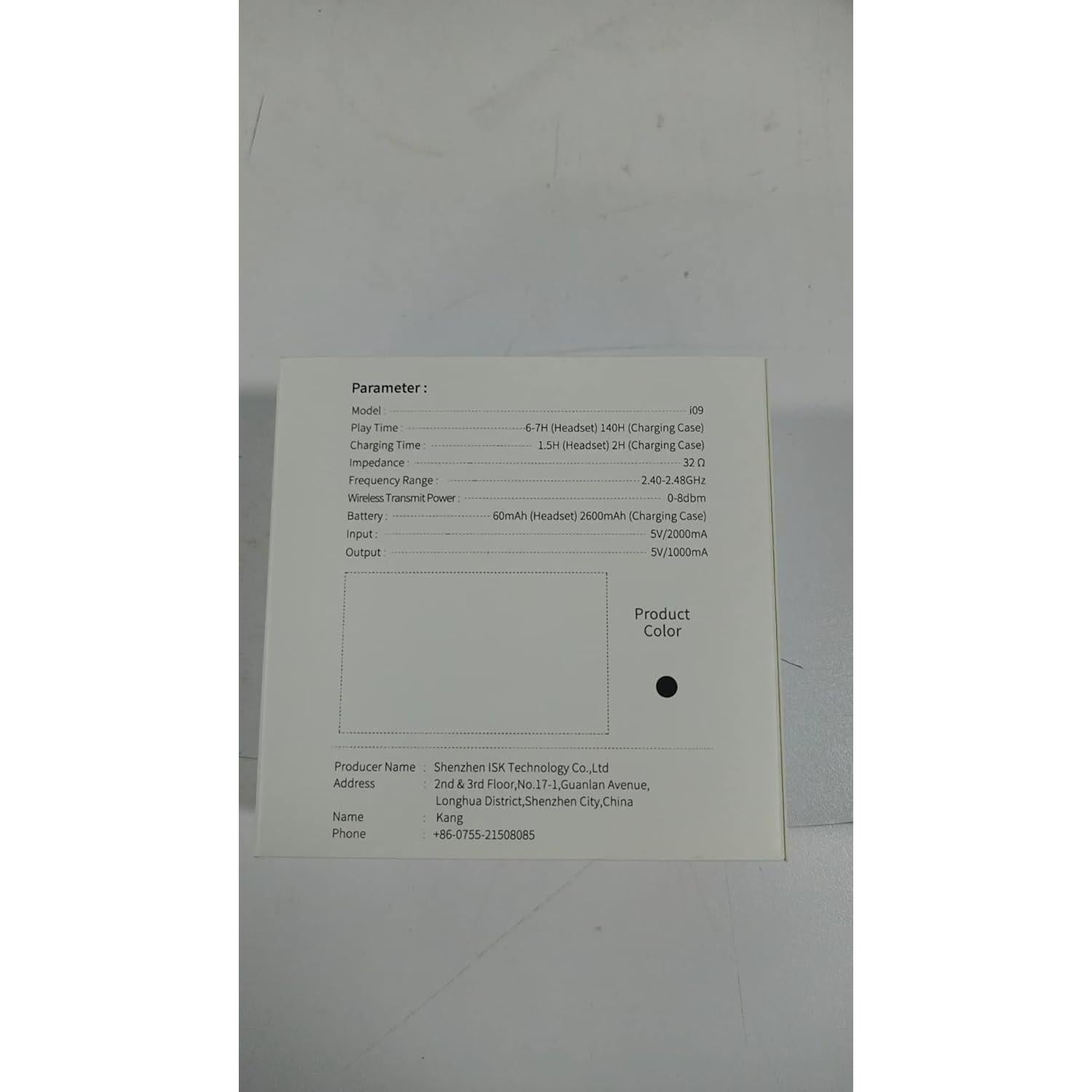 Auriculares Inalámbricos Motast I09 Bluetooth 5.3 140H Estéreo