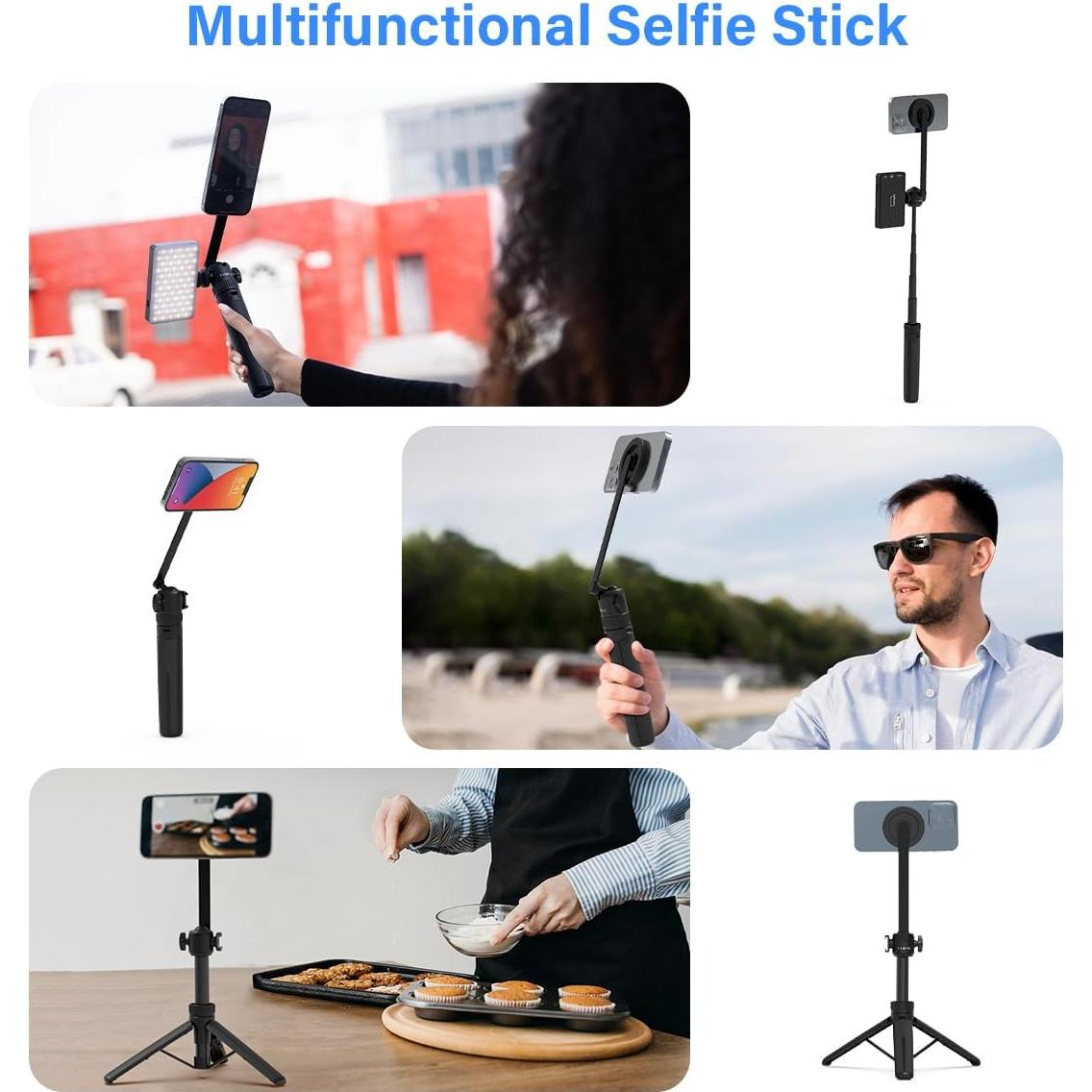 Trípode de Selfie Magnético PHOPIK Extensible 20-88 cm