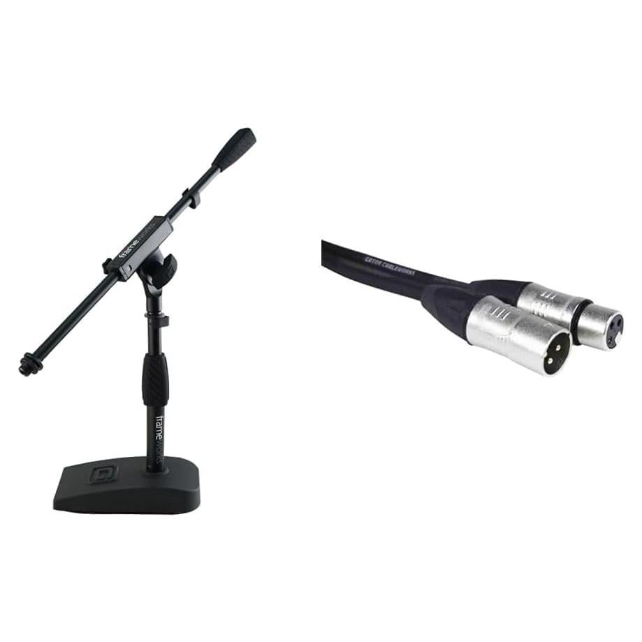 Soporte de Micrófono de Escritorio Gator Frameworks + Cable XLR 1.52m