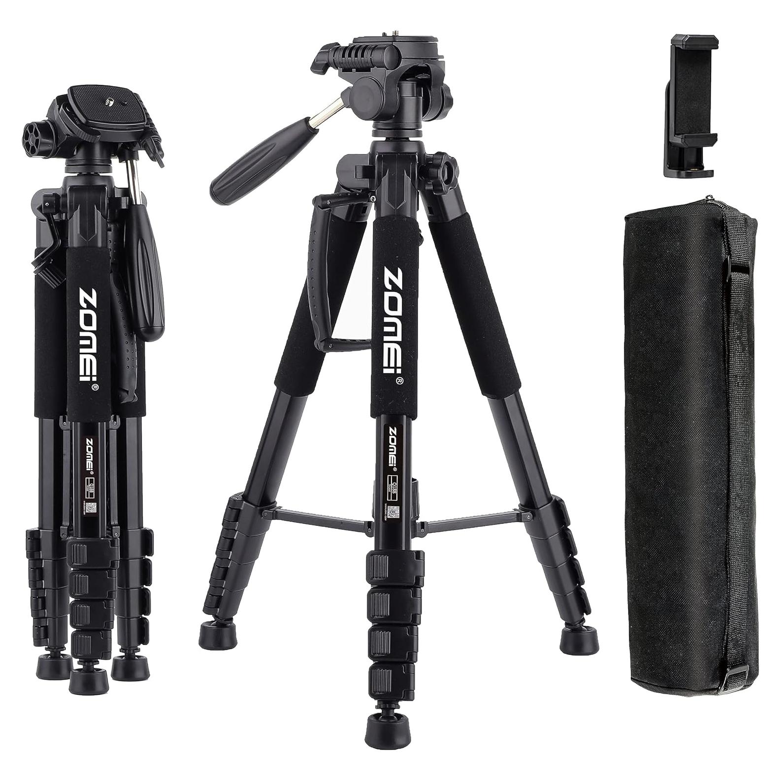 Trípode ZOMEI Profesional de Aluminio 74" (187.96 cm) con Bolsa