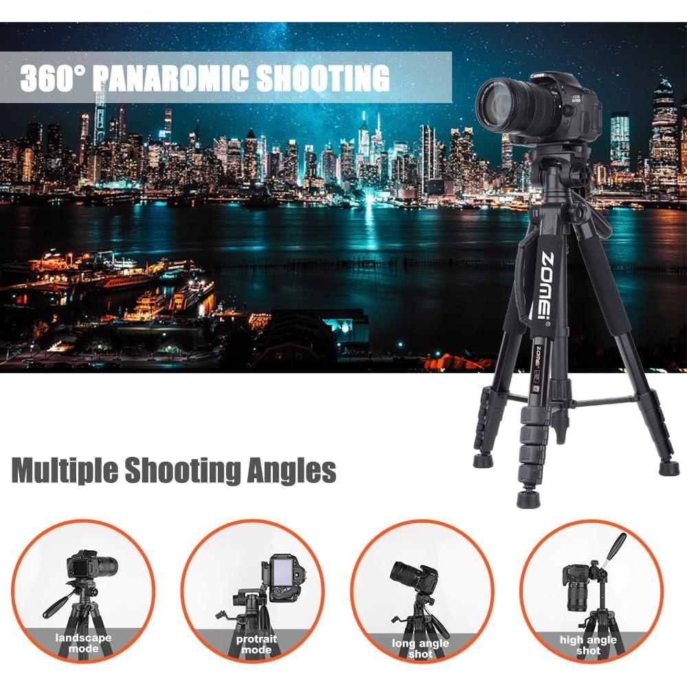 Trípode ZOMEI Profesional de Aluminio 74" (187.96 cm) con Bolsa