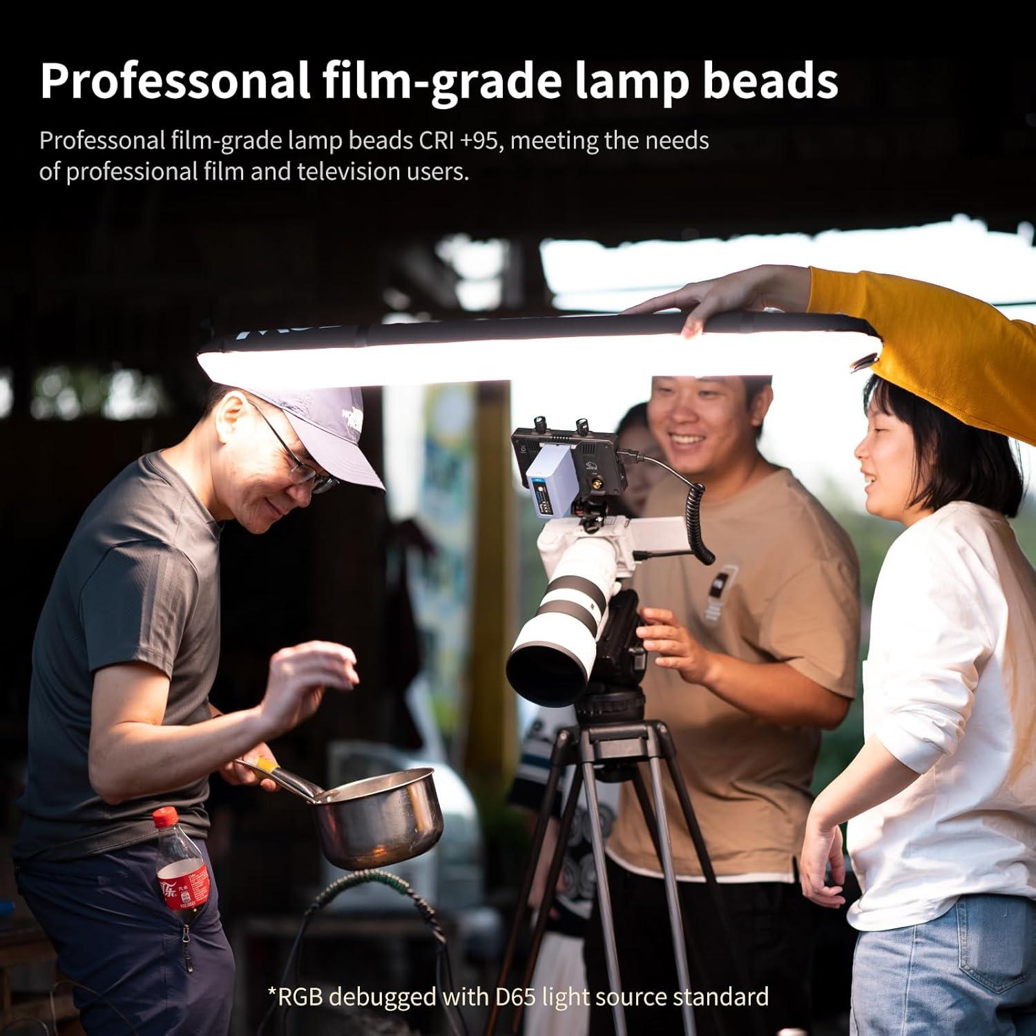 INKEE GC30 30W RGB Handheld LED Tube Light 35.5"/90cm Inflatable Video Light with Inflatable Ball & Magnetic Mount, 2000-10000K, CRI 95+, 5000mAh Battery, Waterproof for Photography & Studio Recording