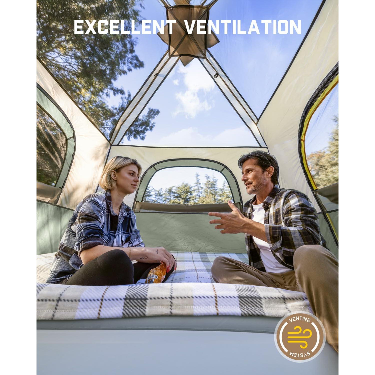 Tienda de Camping FanttikOutdoor Zeta C4 Pro Verde 4 Personas