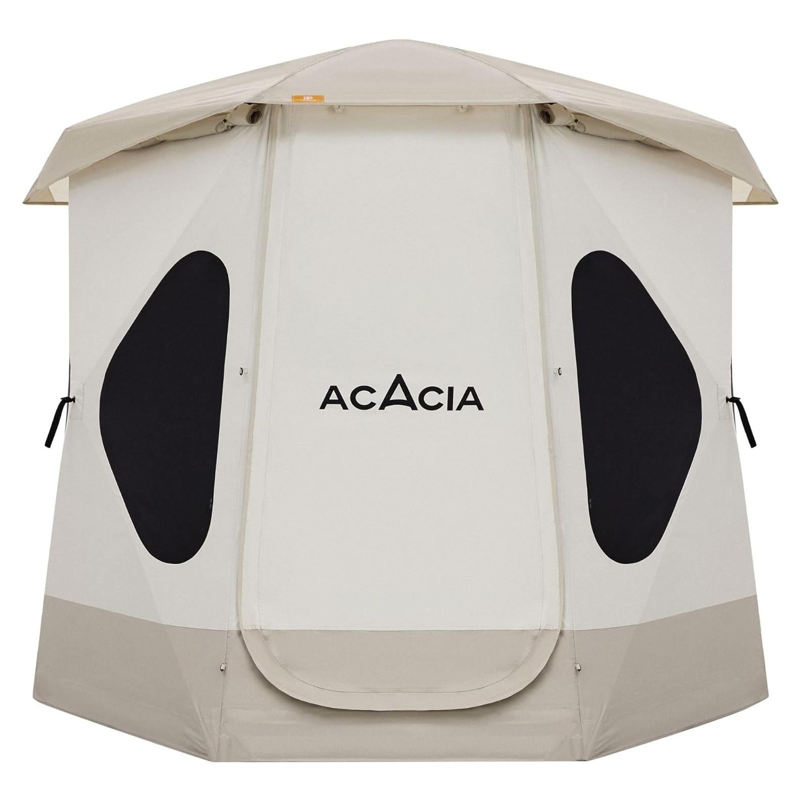 ACACIA Camping Tent, Pop Up Camping Tent with 8 Windows and Footprint, Waterproof Windproof Easy Setup Hub Tent for Family Camping, Hiking and Glamping