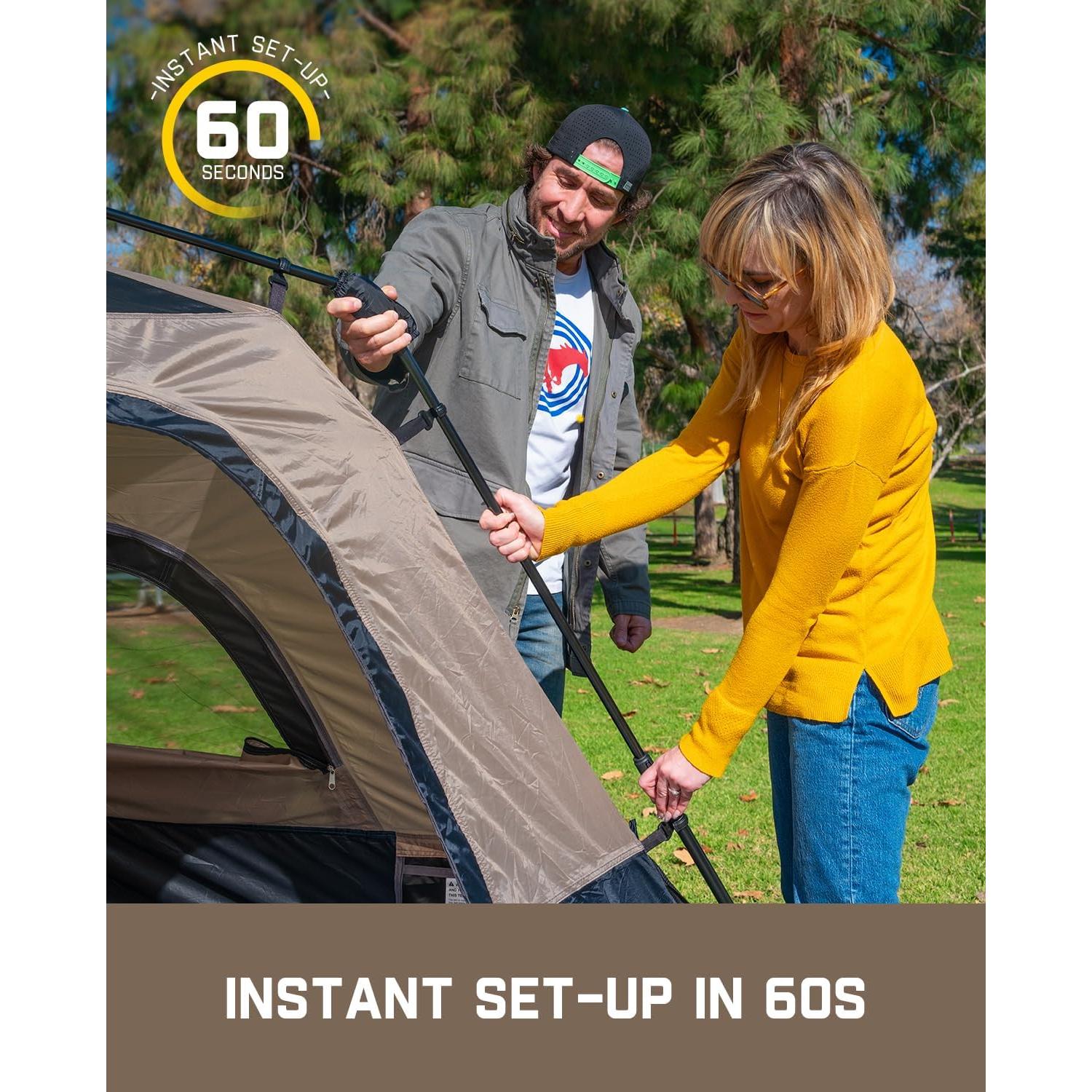 Carpa de Camping FanttikOutdoor Zeta C4 Pro 4 Personas Caqui