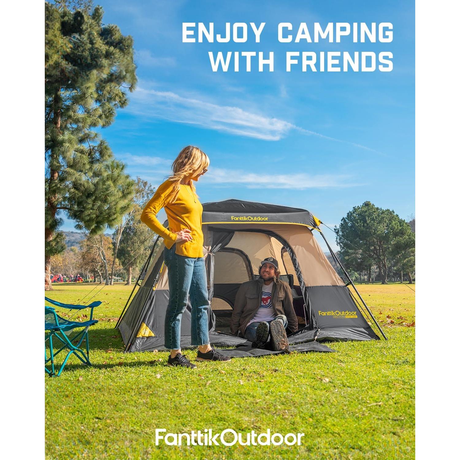 Carpa de Camping FanttikOutdoor Zeta C4 Pro 4 Personas Caqui