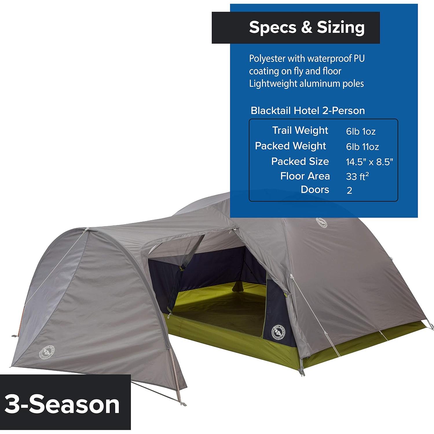 Tienda de Camping Big Agnes Blacktail Hotel 2 Personas