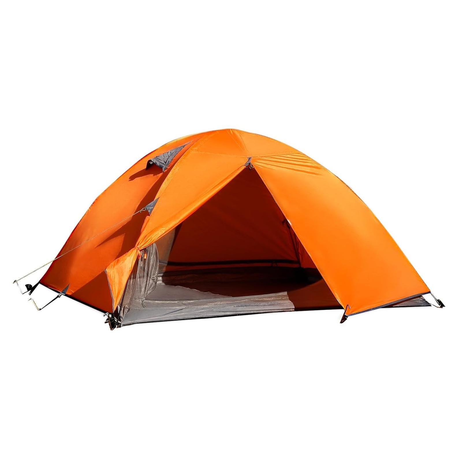 Carpa de Camping Treefox Naranja 2 Personas Impermeable 231x180cm