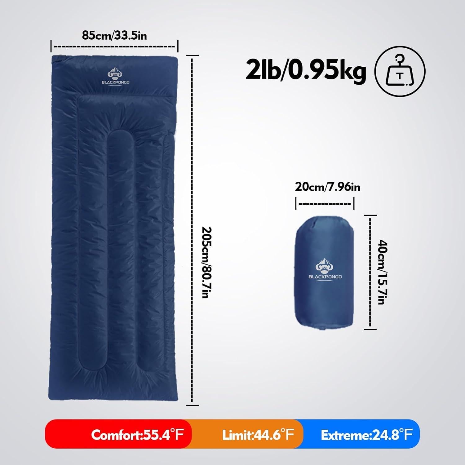 Saco de Dormir Ultraligero Blackpongo BG2403 3 Temporadas