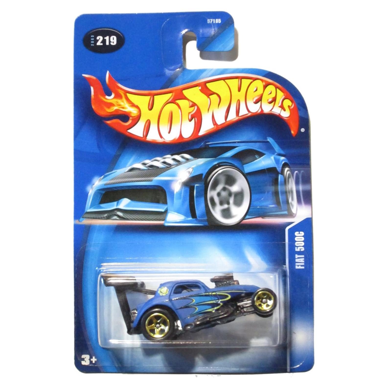 Hot Wheels Fiat 500C Dragster Azul 1:64 Colección #219