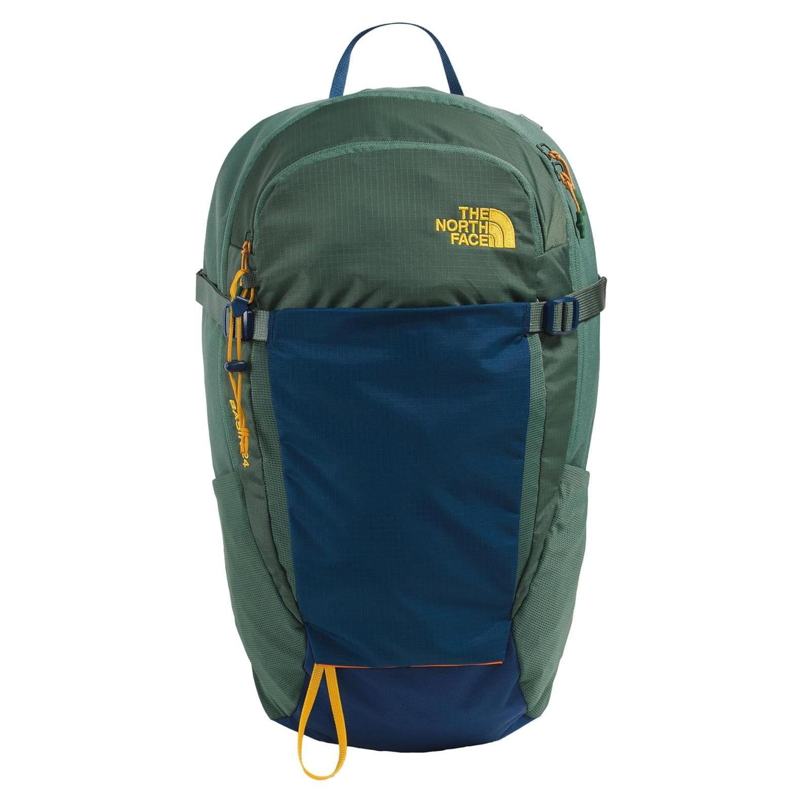 Mochila de Día The North Face 24L con Cubierta Lluvia Verde/Azul