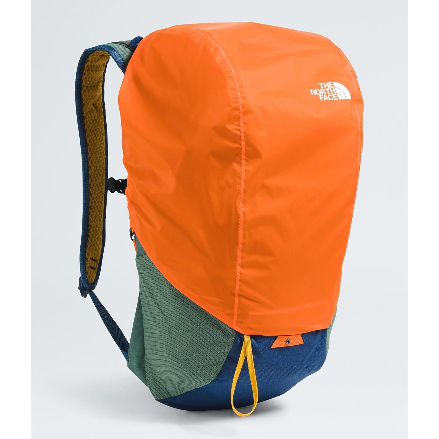 Mochila de Día The North Face 24L con Cubierta Lluvia Verde/Azul