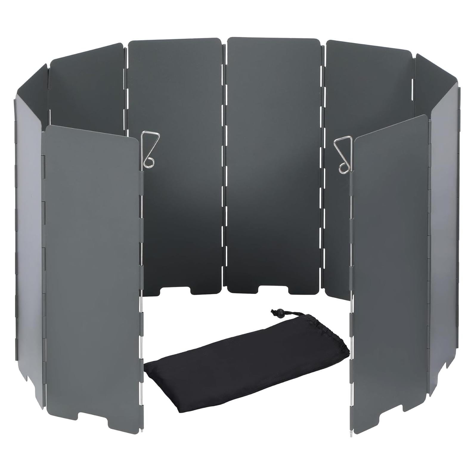 Paravientos Plegable REDCAMP 10 Placas para Estufa Camping Gris