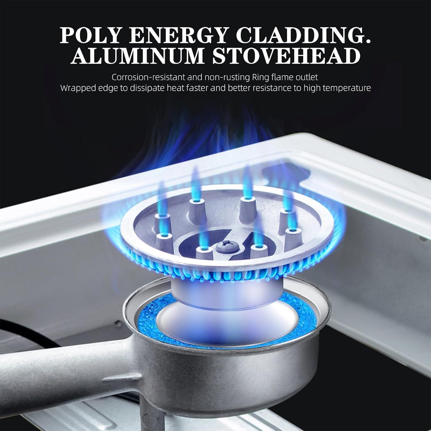 Estufa de Camping AIROKA Portátil Butano 3300W Caqui