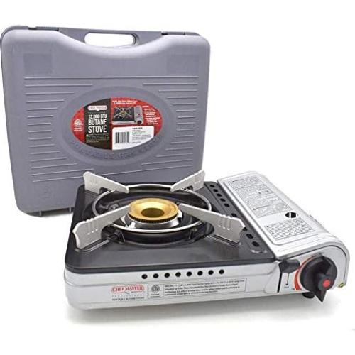 Estufa Portátil de Butano Chef Master 90235 12000 BTU con Combustible