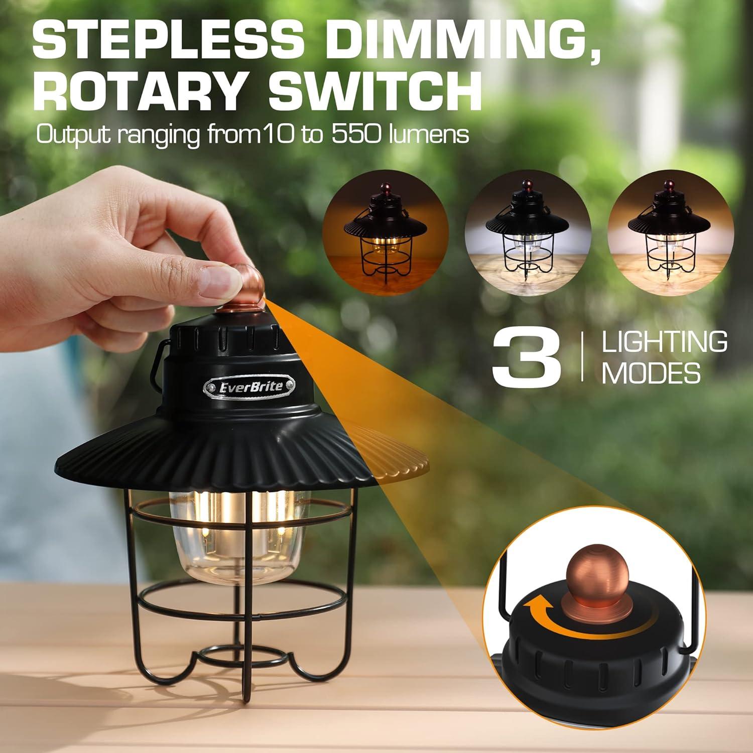 Linterna de Camping LED EverBrite 550 Lúmenes Recargable USB