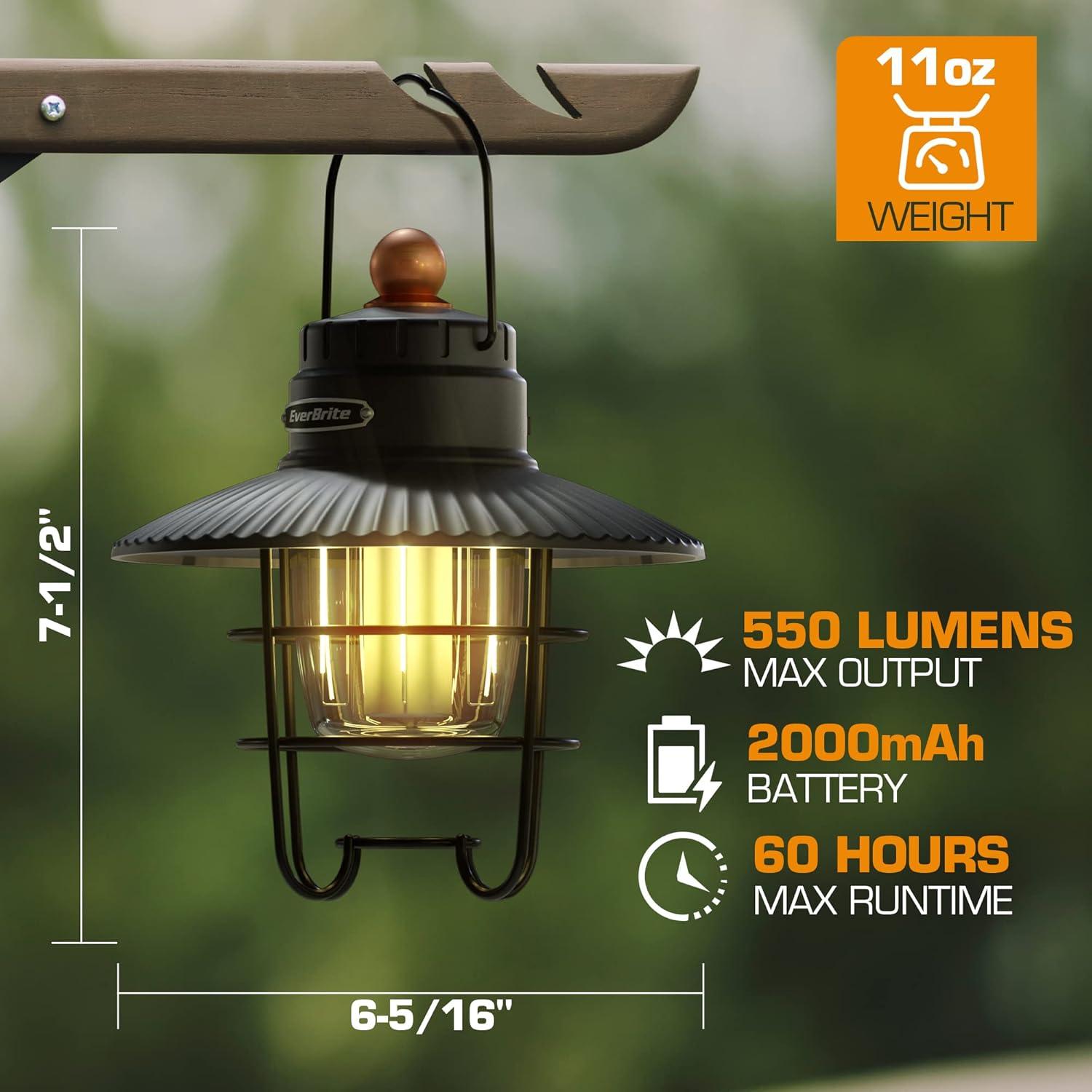 Linterna de Camping LED EverBrite 550 Lúmenes Recargable USB