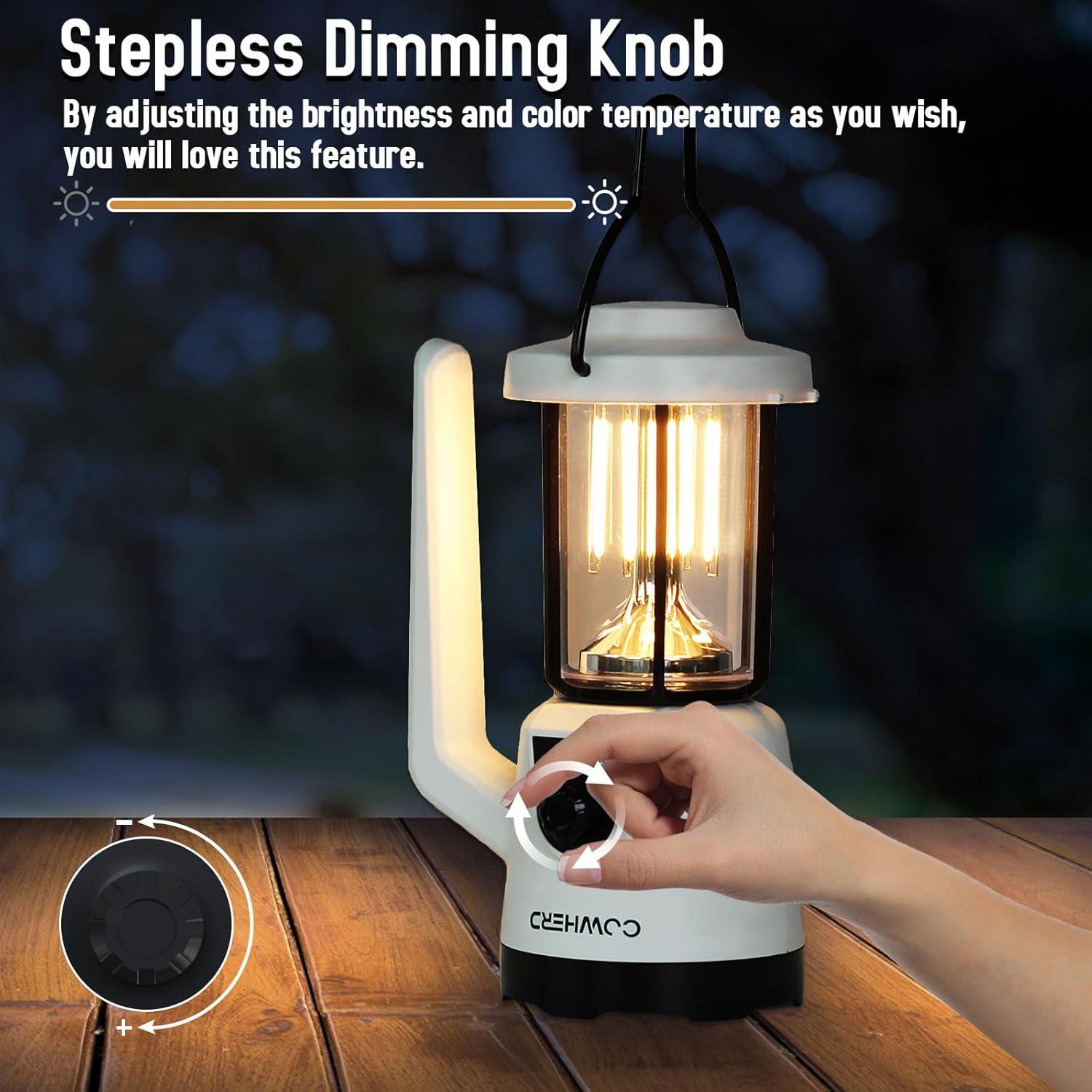 Linterna LED Recargable COWHERD 2-en-1 con Banco de Energía