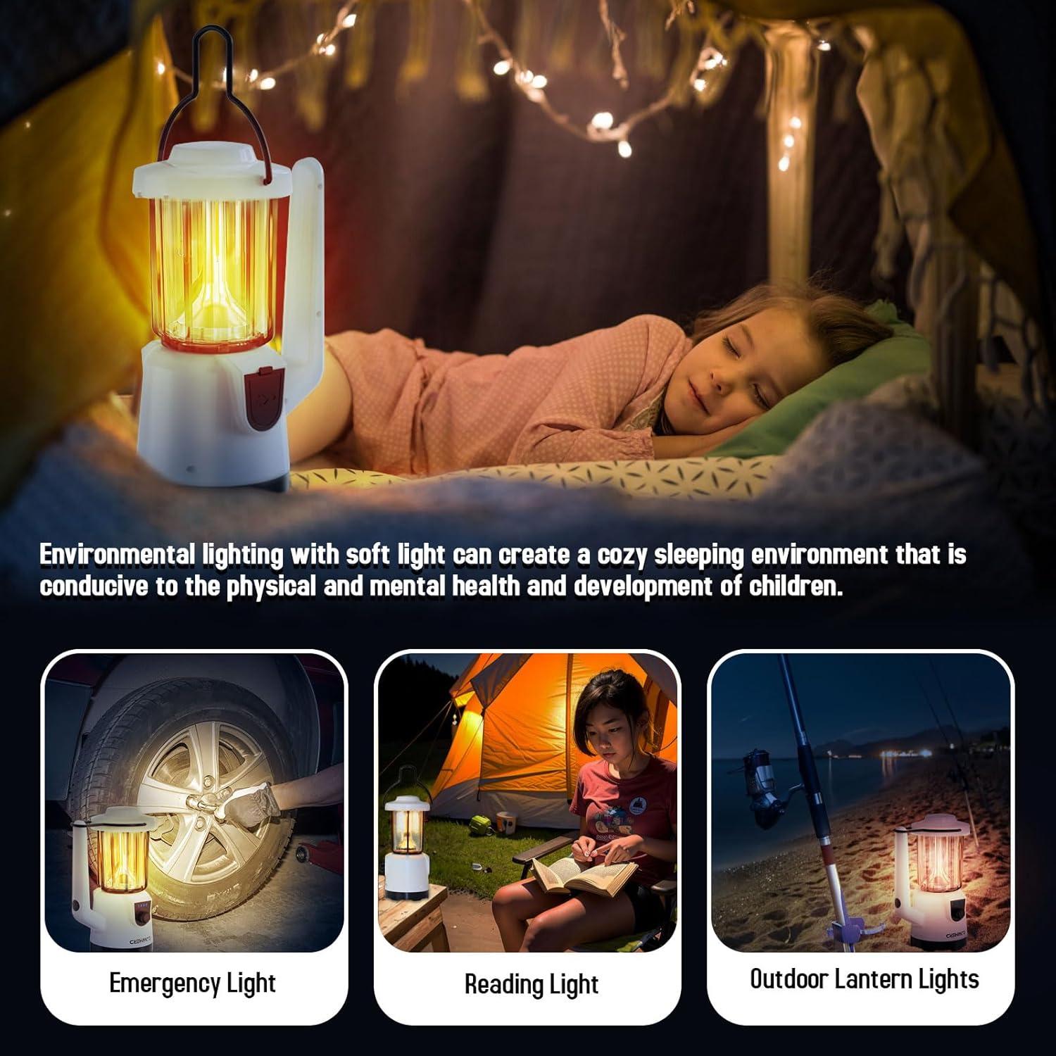 Linterna LED Recargable COWHERD 2-en-1 con Banco de Energía