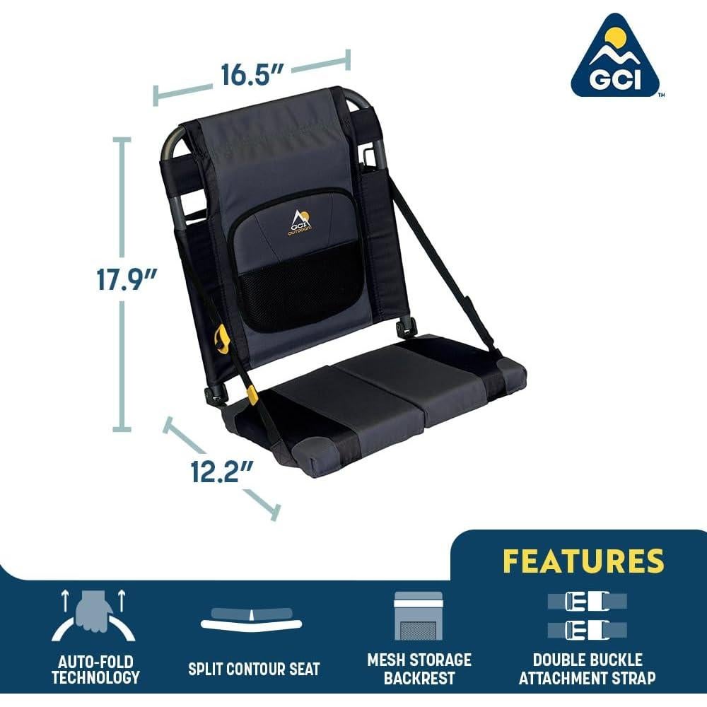 Asiento de Canoa Plegable GCI Outdoor SitBacker Negro