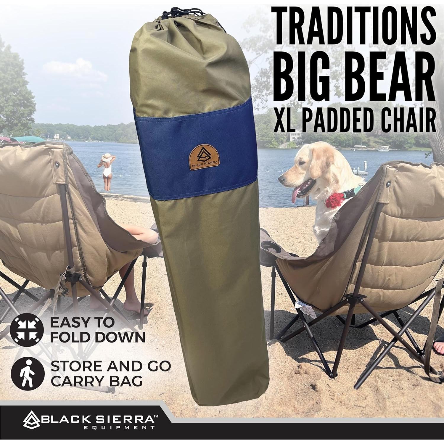 Silla de Camping Plegable Black Sierra Big Bear XL 181 kg