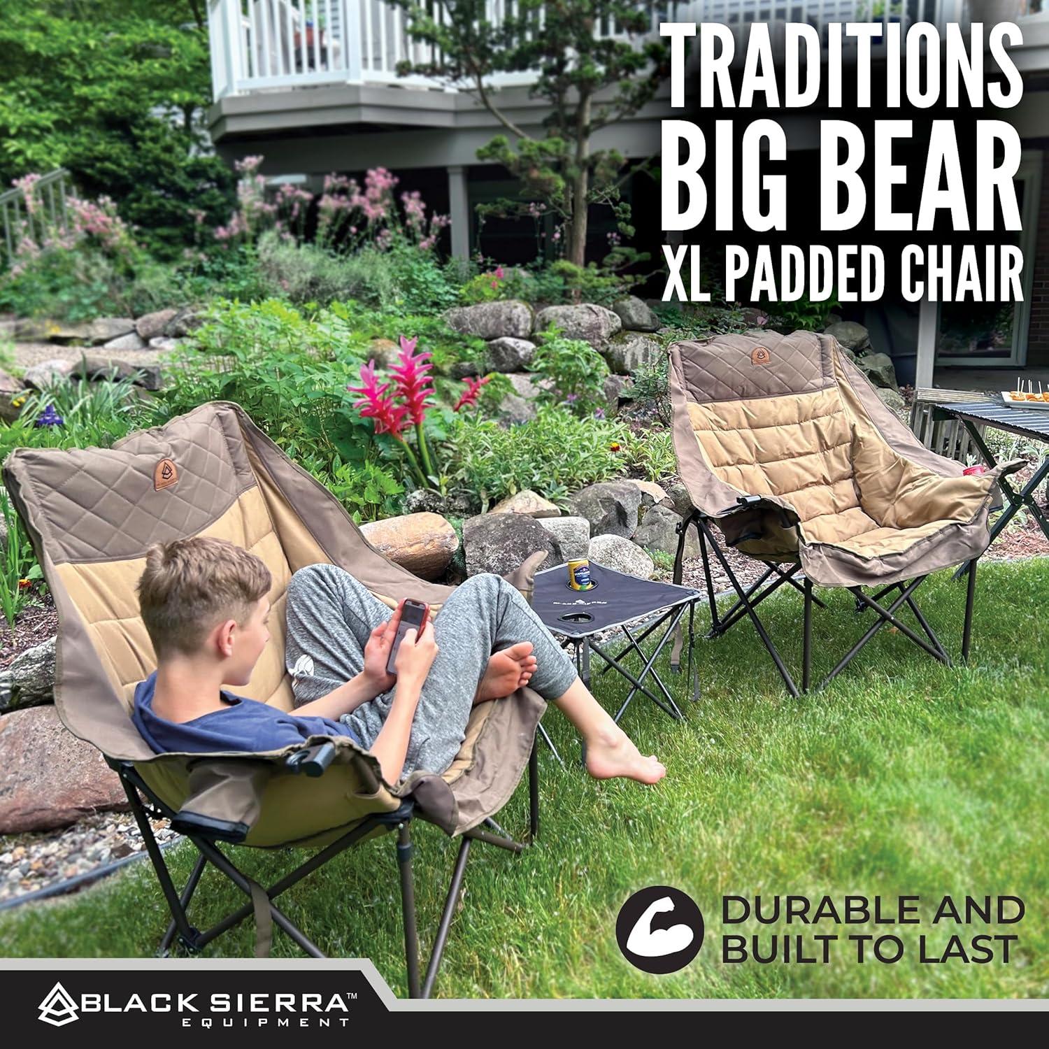 Silla de Camping Plegable Black Sierra Big Bear XL 181 kg