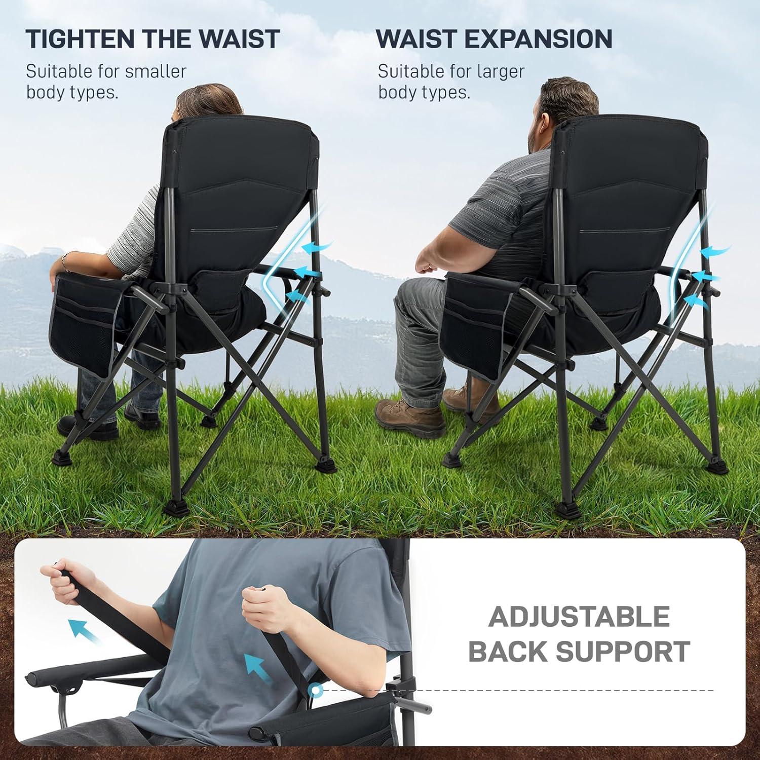 Silla de Camping Plegable Ever Advanced XL con Soporte Lumbar