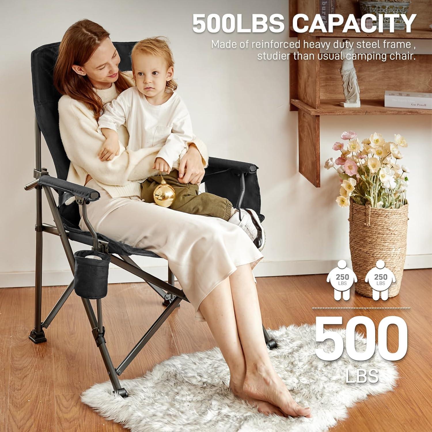 Silla de Camping Plegable Ever Advanced XL con Soporte Lumbar