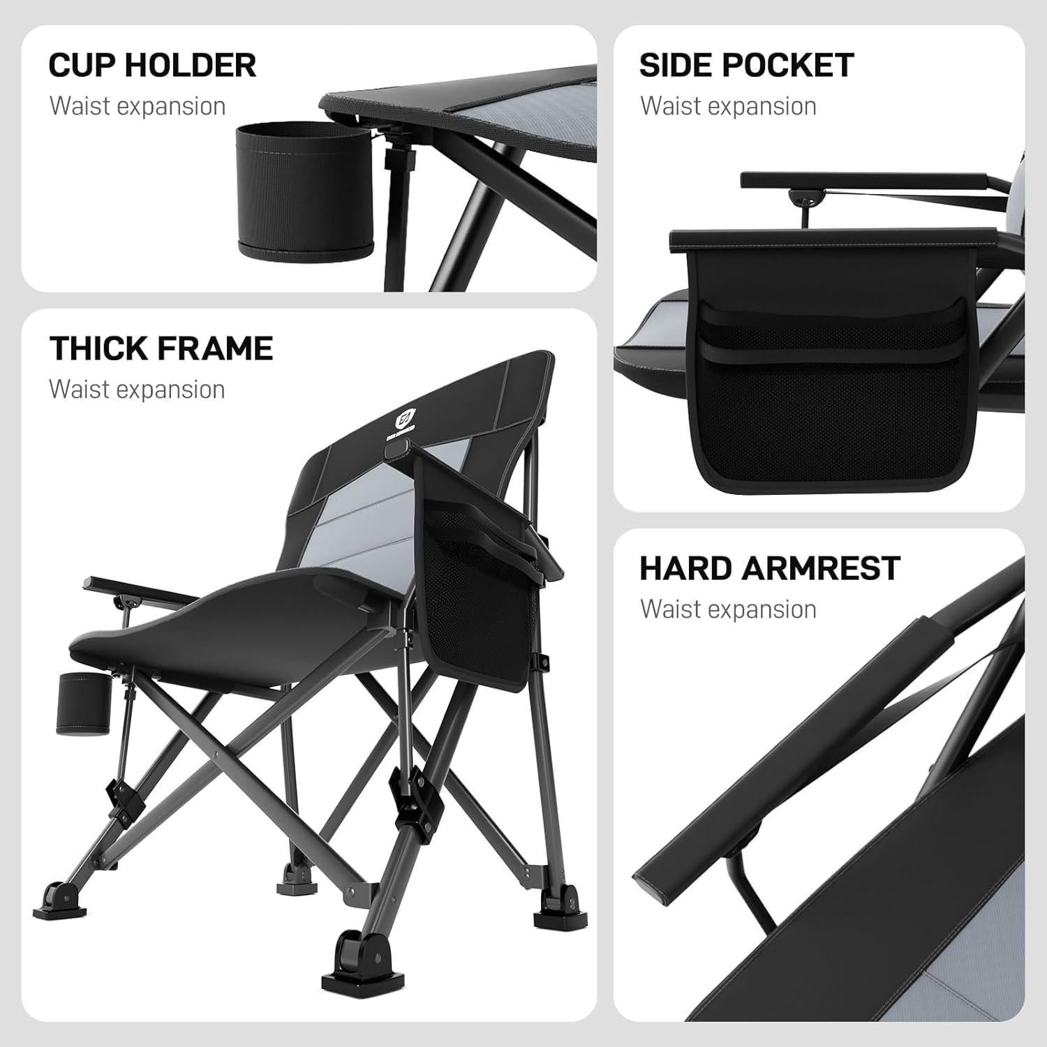 Silla de Camping Plegable Ever Advanced XL con Soporte Lumbar