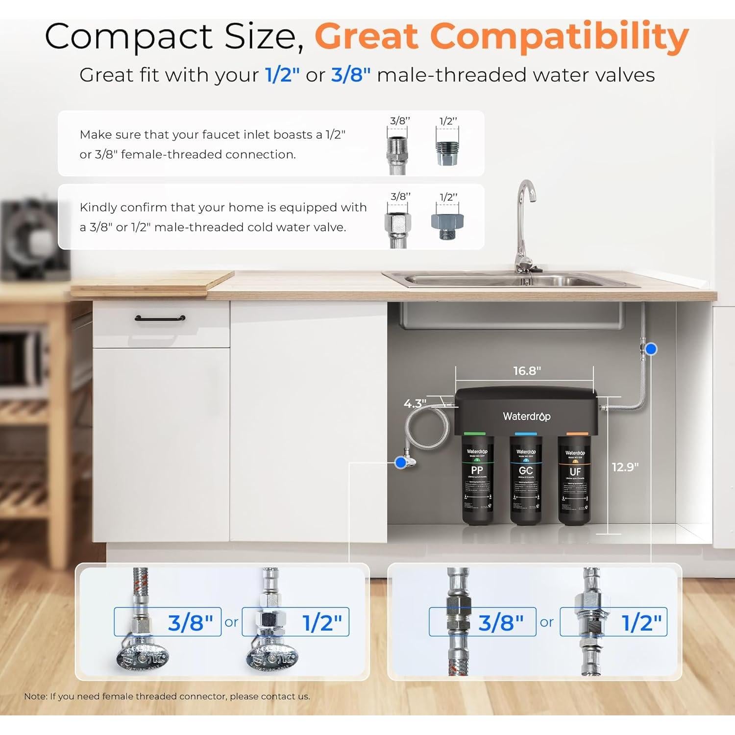 Filtro de Agua Ultrafiltración Waterdrop WD-TSA-UF 9 Etapas