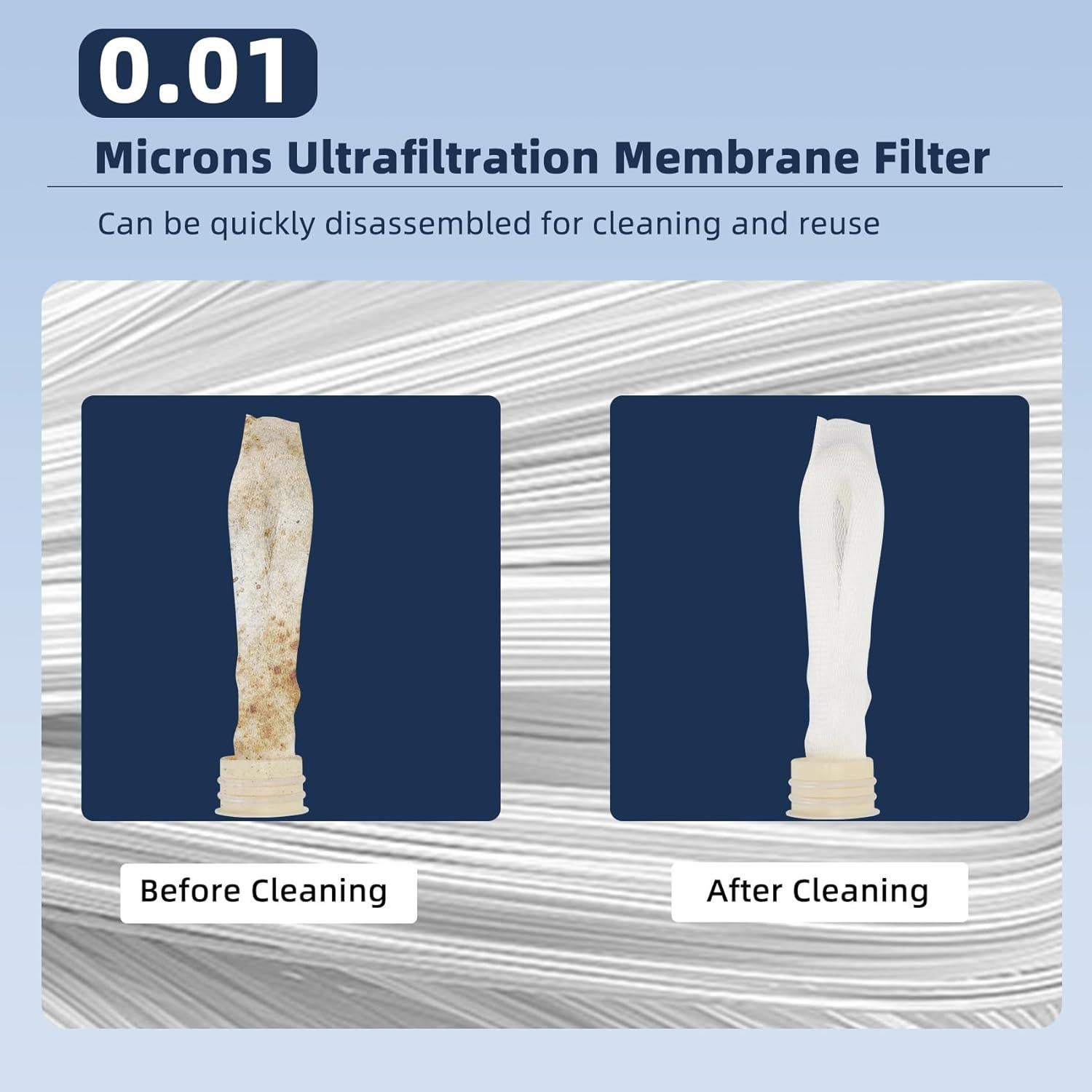 Source Manufacturer Large Water Filtration System Survival - Hand Pump Water Filter, High Volume Water Purifier Camping, Outdoor Portable Group Military Grade