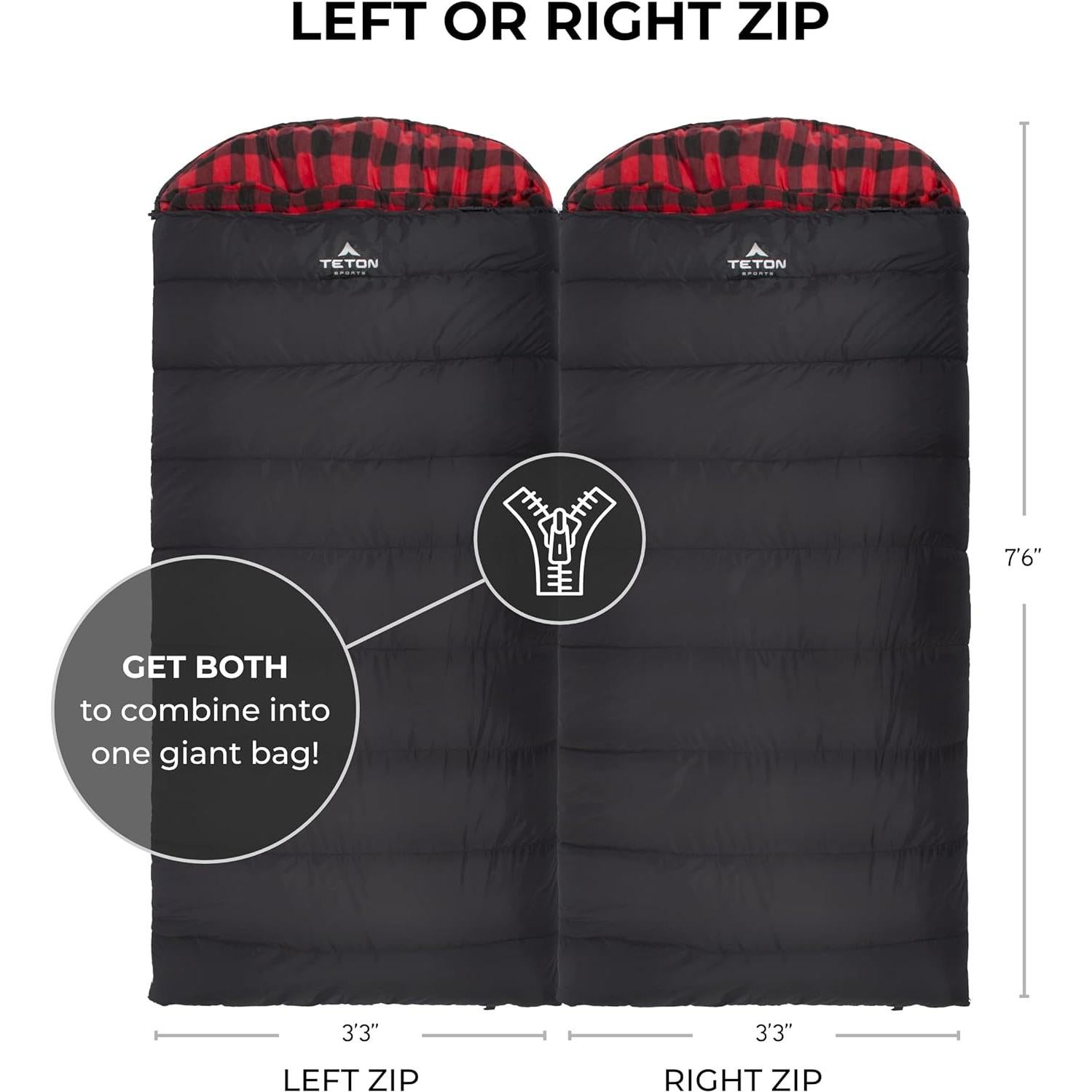 Saco de dormir TETON Celsius XXL -18°C para camping