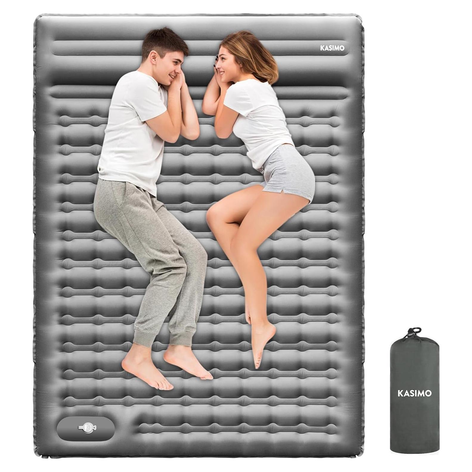 Colchón Inflable Doble KASIMO 1.4x2m con Almohada y Bomba