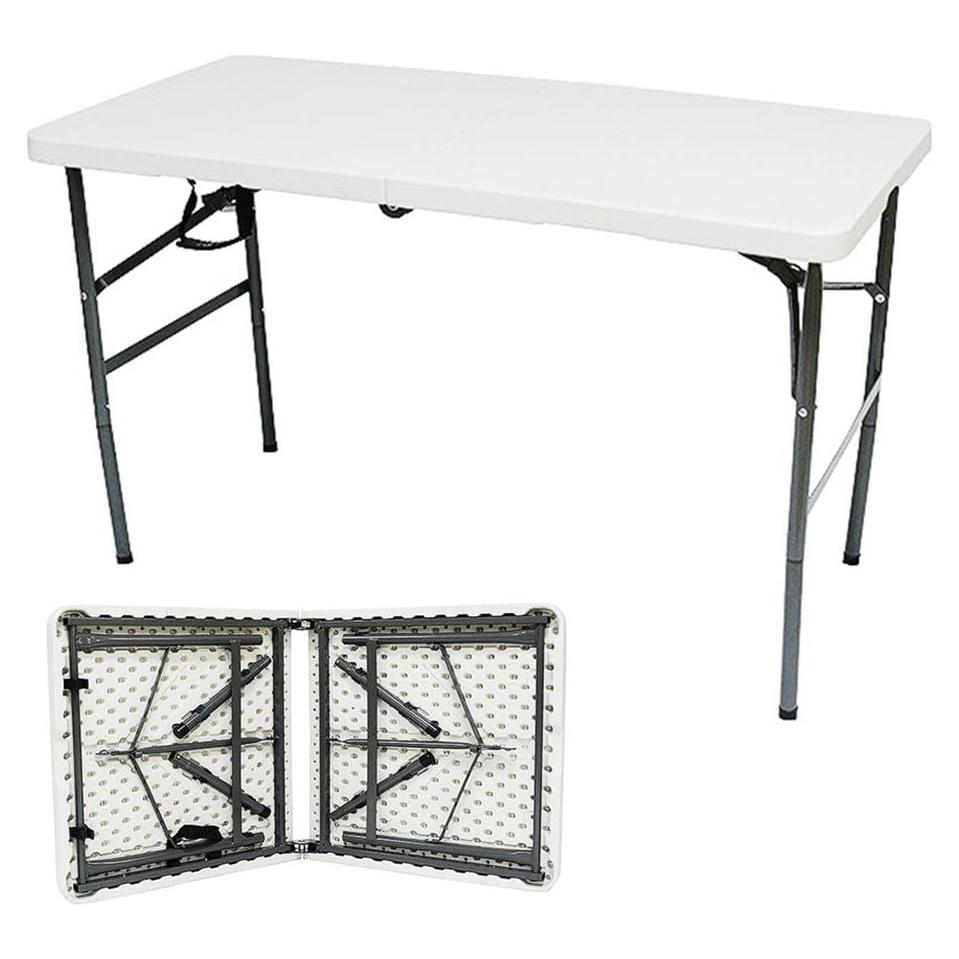 4ft 5ft 6ft Folding Table, Camping Tables That Fold Up Lightweight SZRP, Campland Outdoor Folding Table