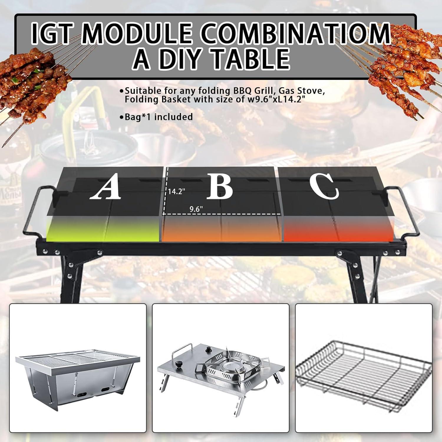 Mesa de Camping Plegable HIKISM HKT-6 Aluminio 85.1x63.8cm