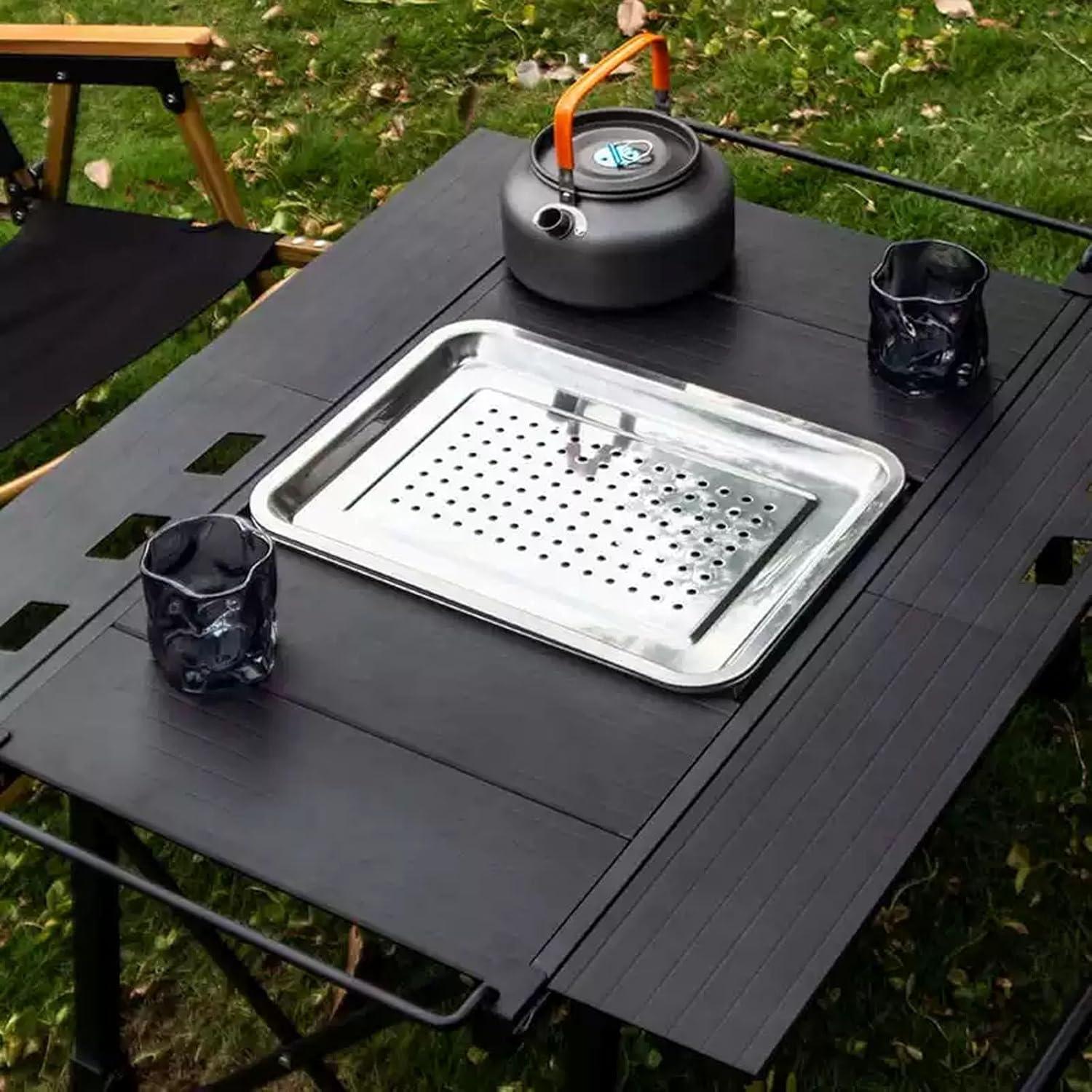 Mesa de Camping Plegable HIKISM HKT-6 Aluminio 85.1x63.8cm