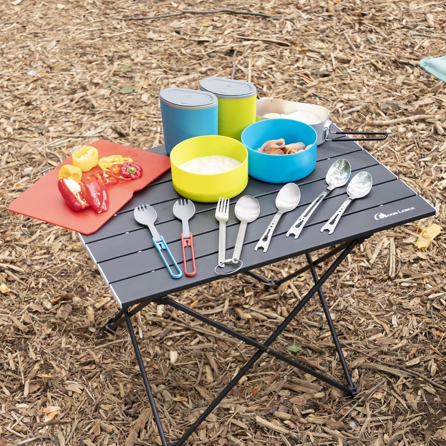 Cuchara Tenedor Plegable MSR para Camping Azul 20cm