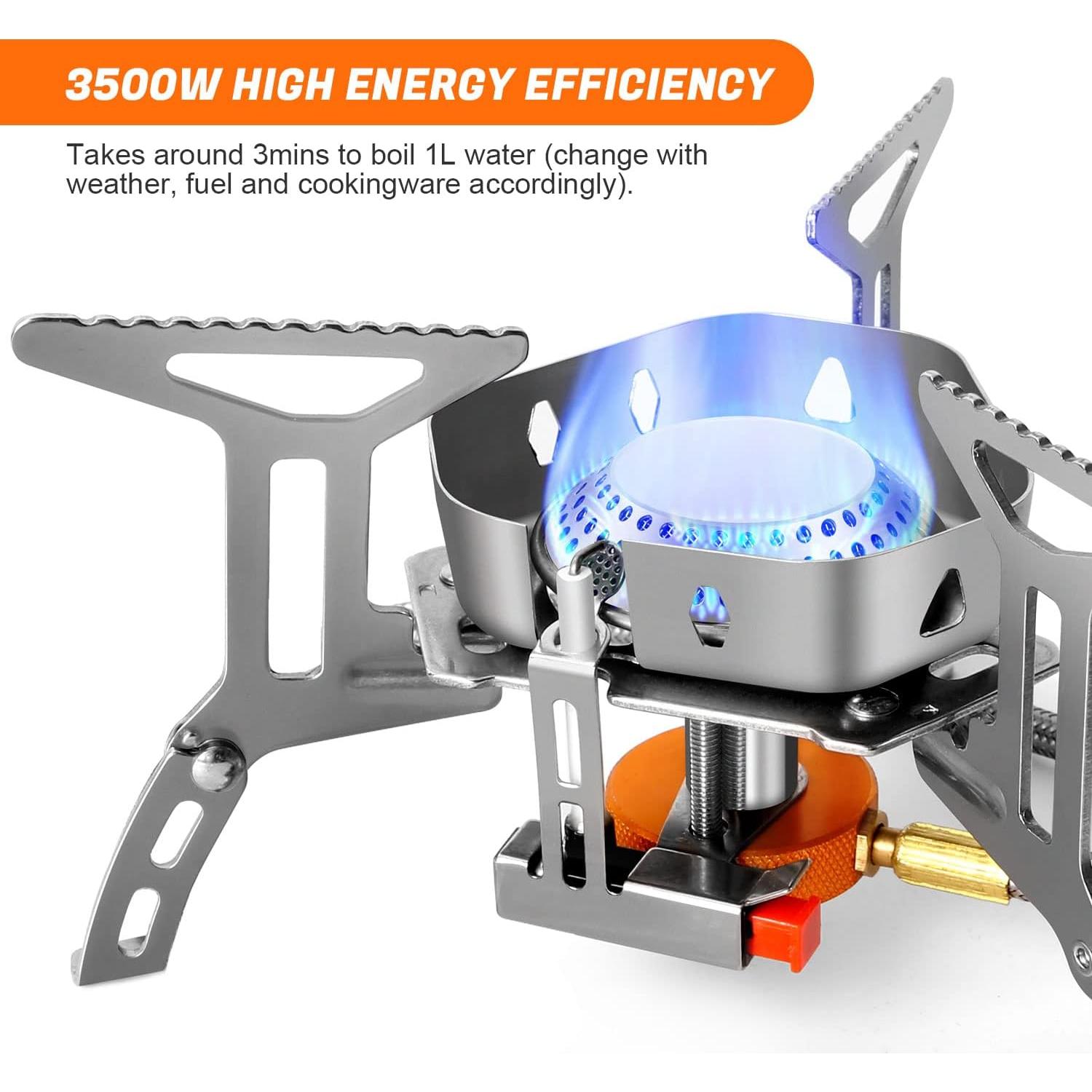 Estufa de Campamento Odoland 3500W a Prueba de Viento