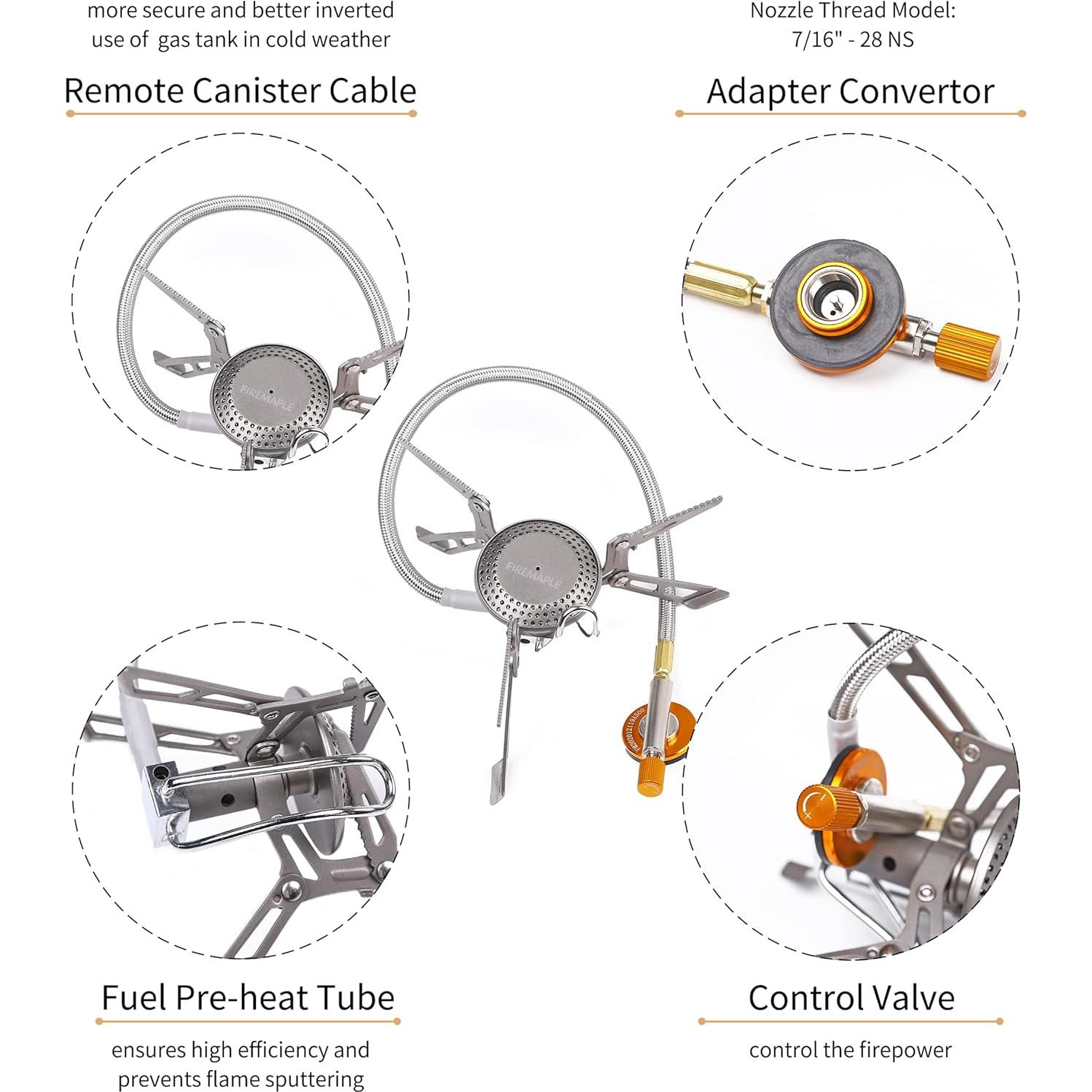 Estufa de Camping Portátil Fire-Maple Blade 2 Titanio 136g