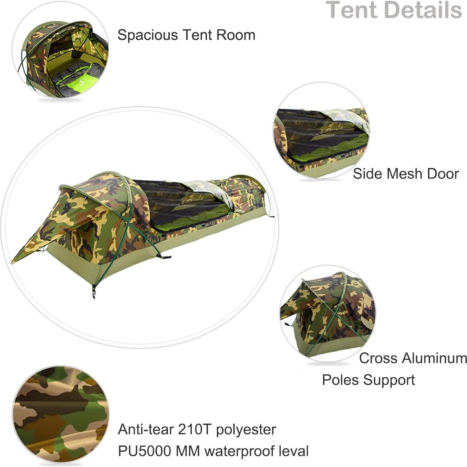 Tienda Bivy Ultraligera GEERTOP para 1 Persona Impermeable